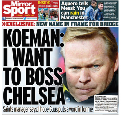 Today's newspaper gossip: Man United &amp; City to compete for Neymar, Koeman eye Chelsea job