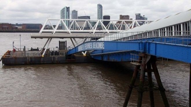 River Mersey ferry: Passengers rescued as vessel runs aground