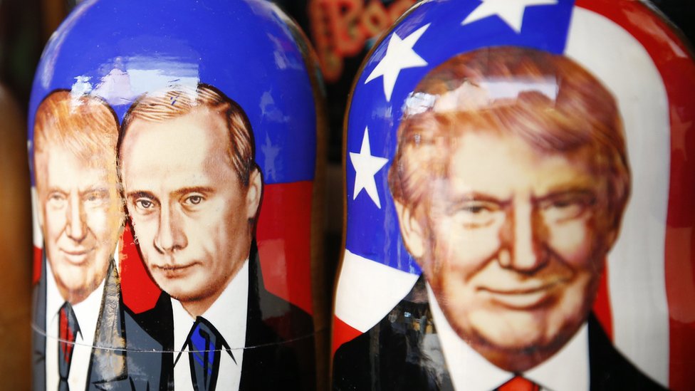 Putin y Trump en caricaturas