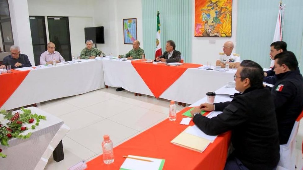 El gobernador de Veracruz encabeza una reunión de seguridad