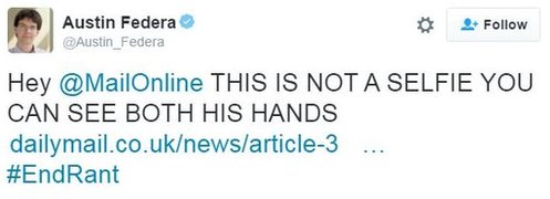 Tweet by angry Mail reader
