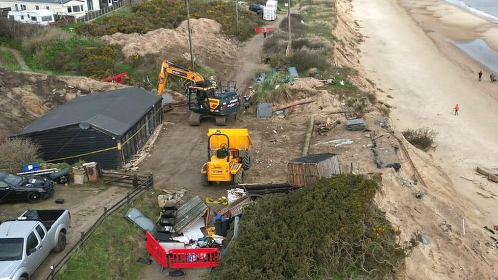 Under threat cliff edge home moved inland