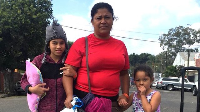 Lady Frijoles la migrante hondure a que rechaz la comida de un