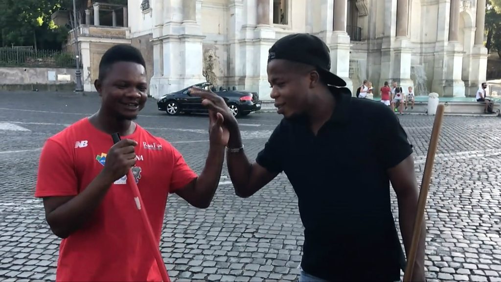 The migrants making a clean sweep in Rome