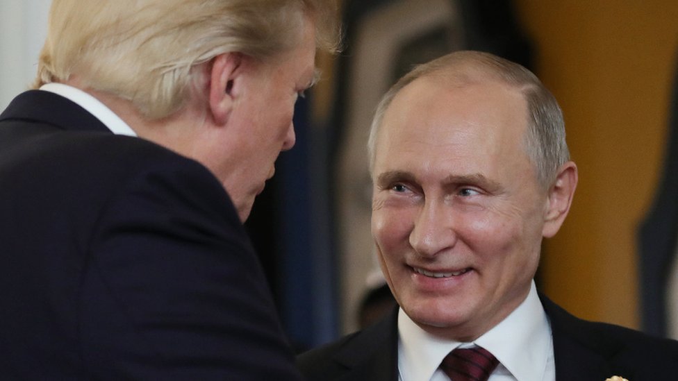 El presidente de Estados Unidos, Donald Trump, y su homólogo ruso Vladimir Putin.