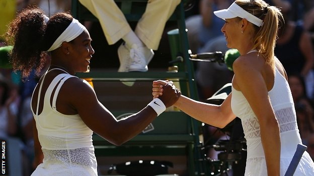 Serena Williams and Maria Sharapova