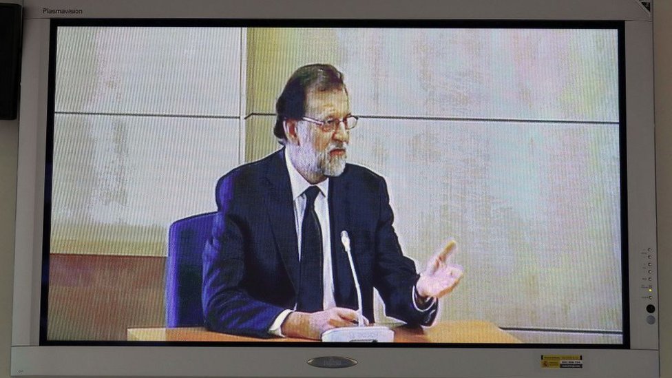 El presidente del gobierno, Mariano Rajoy, comparece como testigo ante el tribunal que juzga la supuesta financiación irregular del Partido Popular.