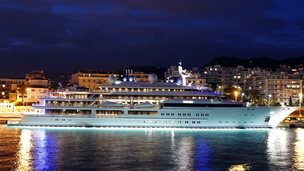 Luxury yacht in Nice