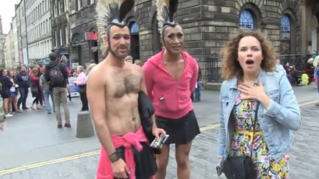 Frankie on the Royal Mile