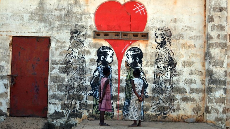 The Gambian village transformed by graffiti