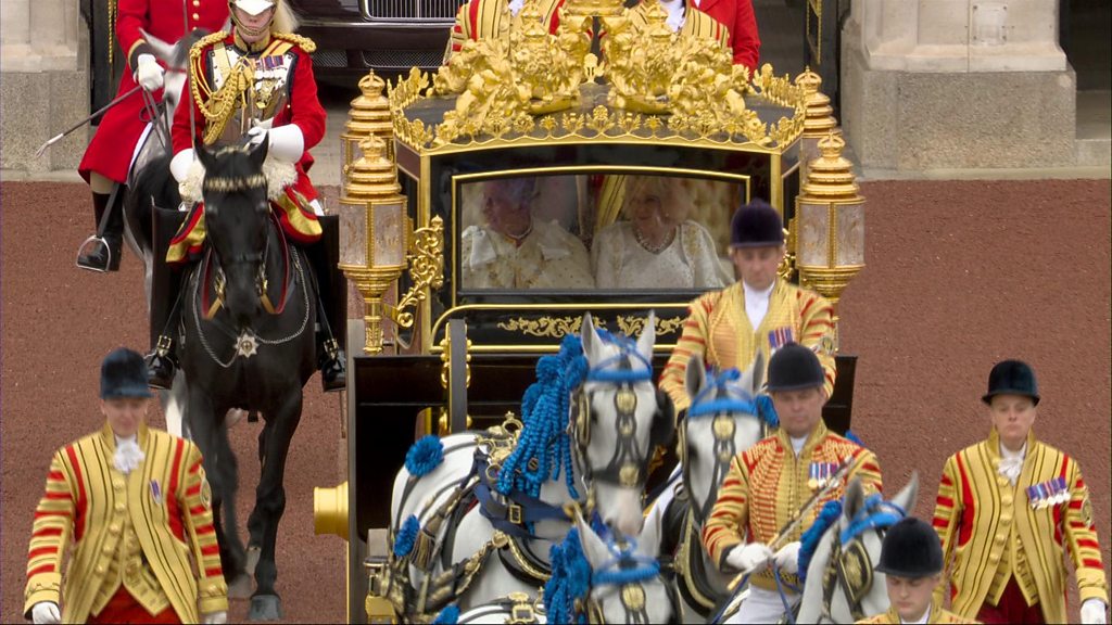 The King's Coronation procession to Westminster Abbey
