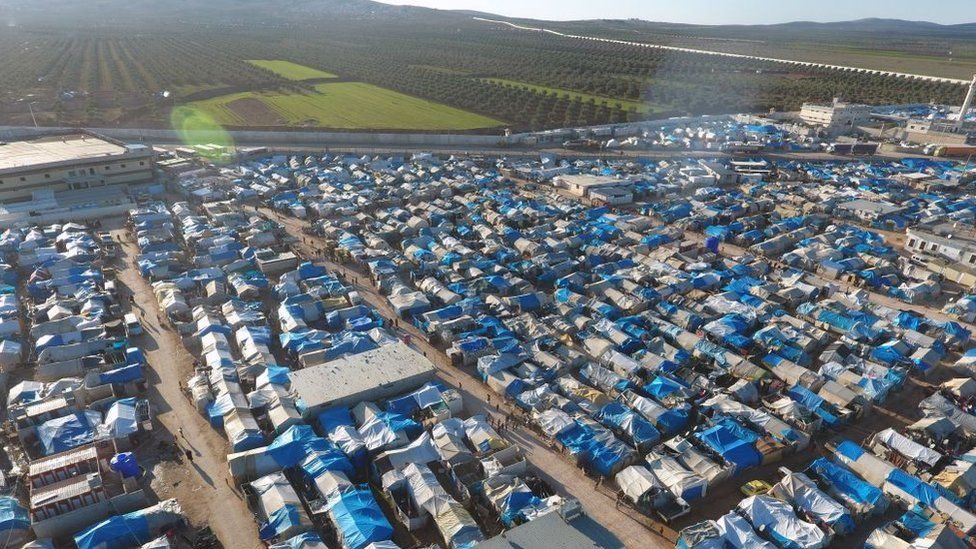 صورة جوية لمخيم لاجئين