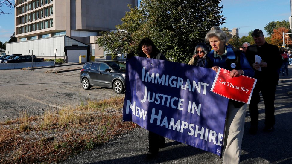 Amerika Serikat, imigran, unjuk rasa, New Hamphsire