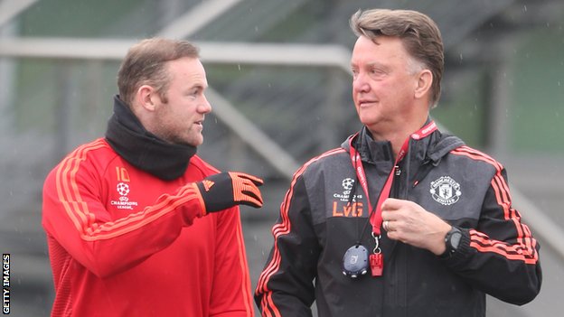 Wayne Rooney and Louis van Gaal