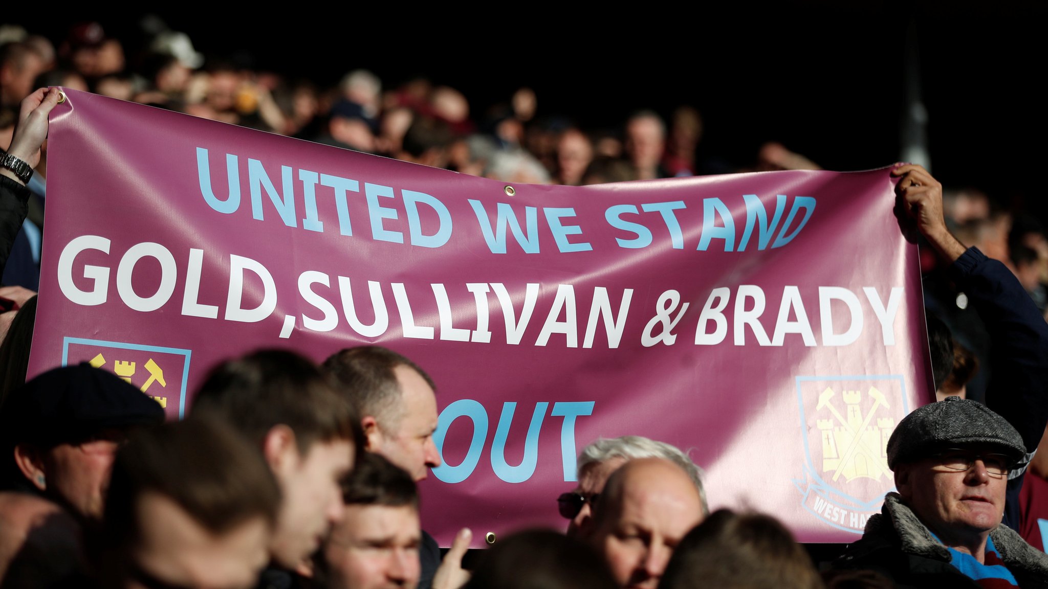 West Ham's Sullivan 'hit by coin' amid fan trouble