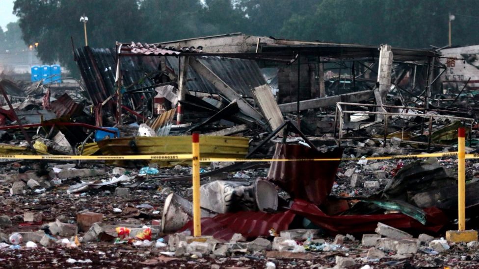 El mercado del accidente de diciembre fue destruido por completo.