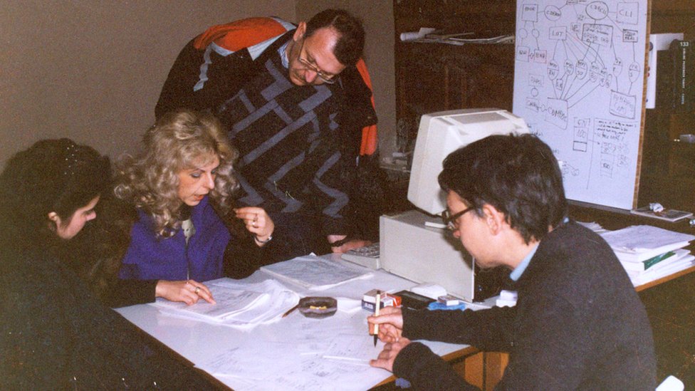 El equipo original en 1990