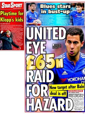 Today's newspaper gossip: Real Madrid chase Kane; Man United will try Hazard