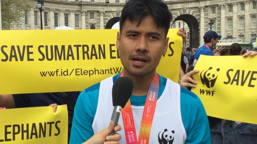 Chicco Jerikho membayangkan gajah Sumatra untuk raih finis London Marathon