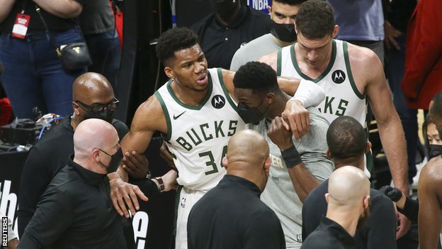 NBA: Giannis Antetokounmpo makes injury return as Milwaukee Bucks beat Brooklyn  Nets - BBC Sport