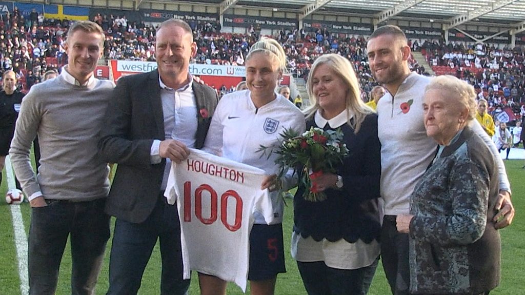 Steph Houghton: England captain dedicates 100 caps to family