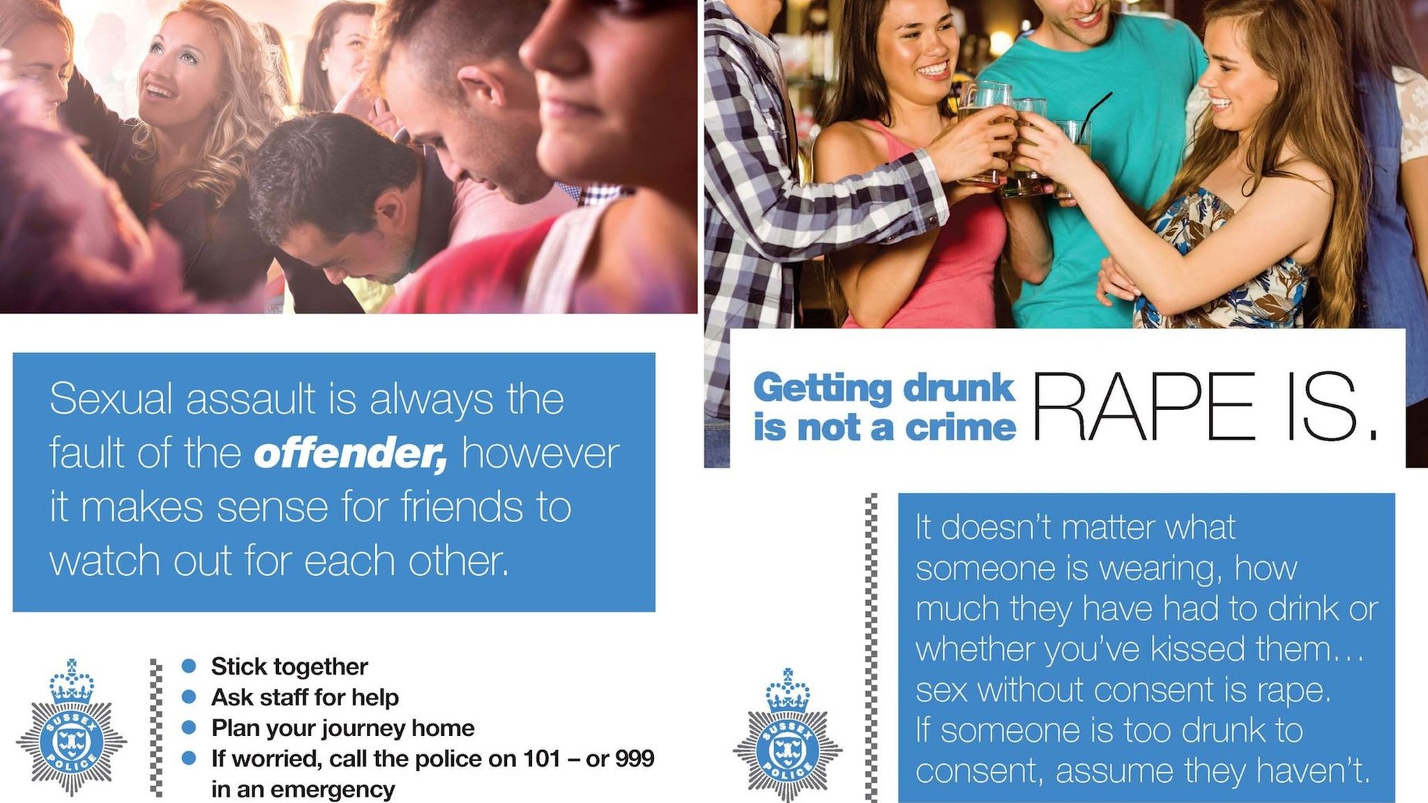 Sussex Police consult on new rape posters - BBC News