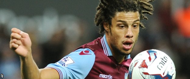 Aston Villa striker Rudy Gestede height=260