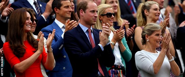Catherine, Duchess of Cambridge, Prince William, Duke of Cambridge and Sophie, Countess of Wessex 