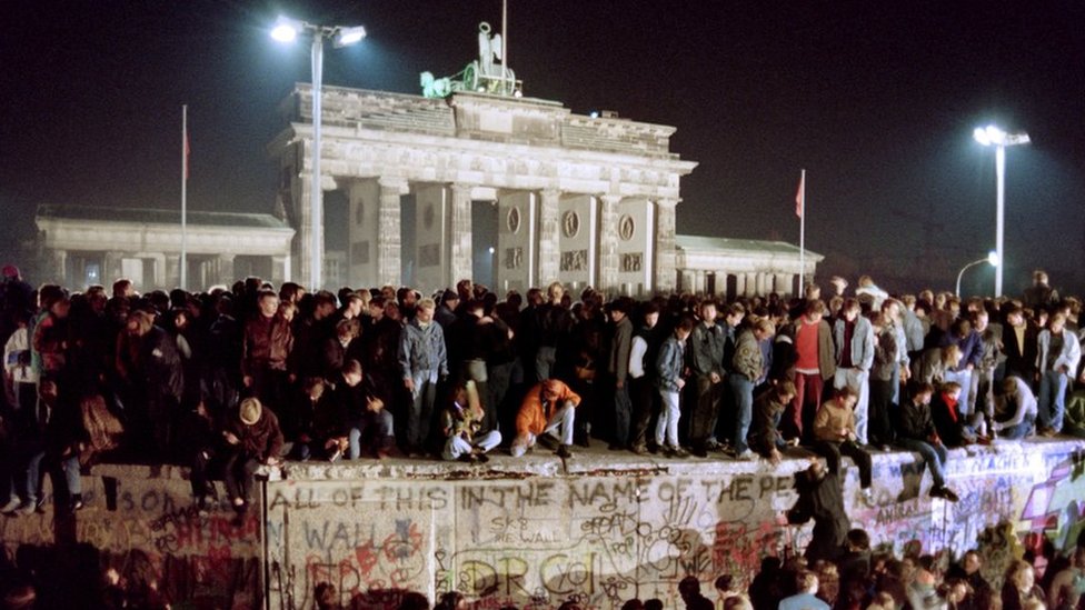The fall of the Berlin Wall in November 1989