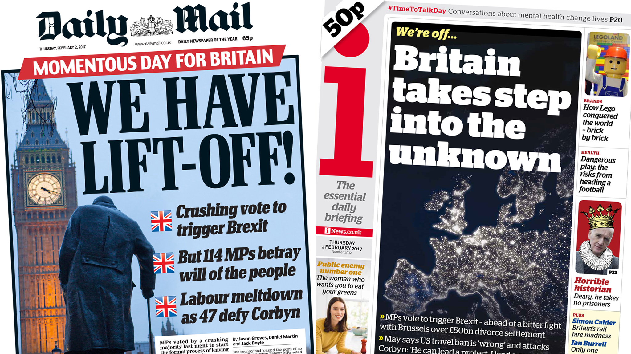 Newspaper Headlines Rejoice And Revolts As Brexit Begins 15 Mi