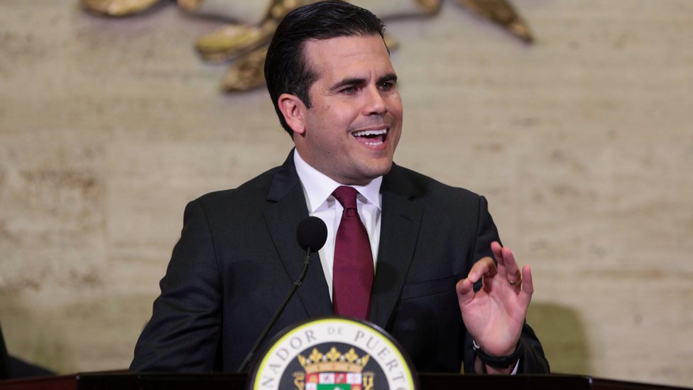 Ricardo Rosselló hablando.