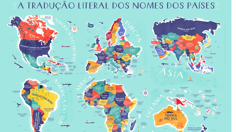 Brasil vem de 'vermelho como brasa'? Mapa global identifica origens dos  nomes dos países - BBC News Brasil