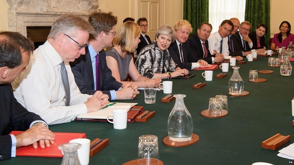 Theresa May chairs cabinet meeting