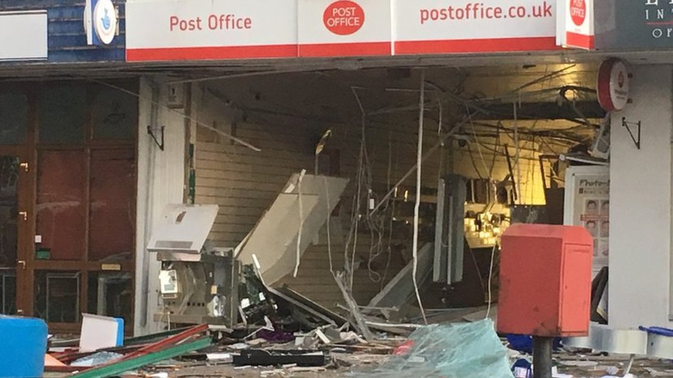 Spondon Post Office blown up by cash machine raiders