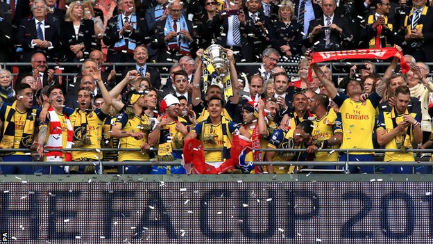 Arsenal win the FA Cup in 2015