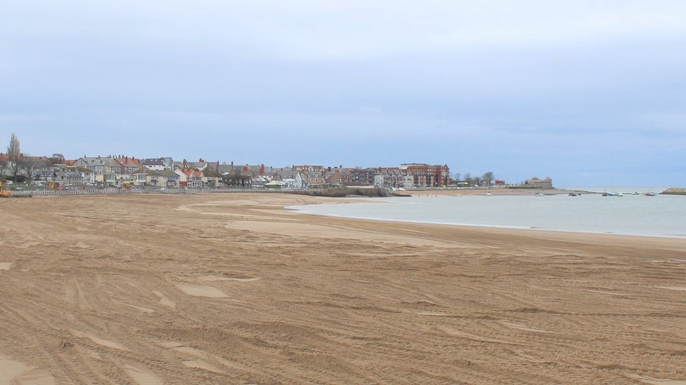 Beach reopens with million tonnes of sand added
