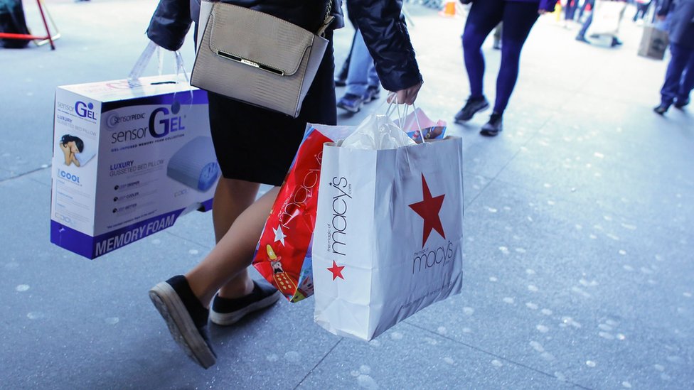 Comprador en el Black Friday de EE.UU.