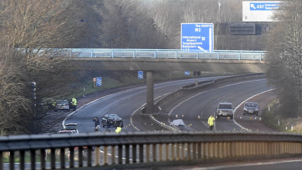 Man dies in County Antrim motorway crash BBC News