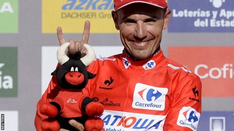 Rodriguez takes lead at the Vuelta