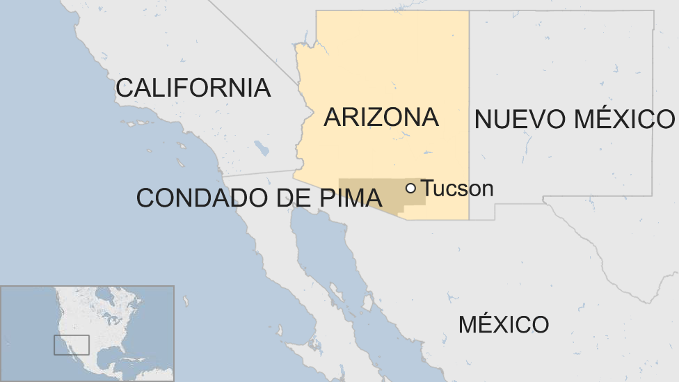 Mapa del condado de Pima, Tucson.