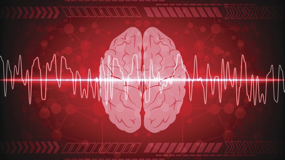 Ilustración de actividad cerebral