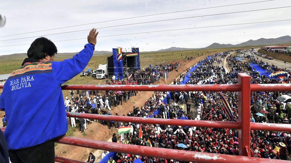 El presidente boliviano Evo Morales en Carcollo.