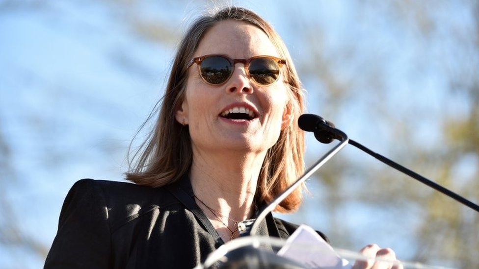 Jodie Foster and Michael J Fox lead anti-Trump protest