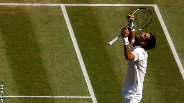 ウィンブルドン ジョコビッチ4度目、ケルバー初の優勝 - BBCニュース