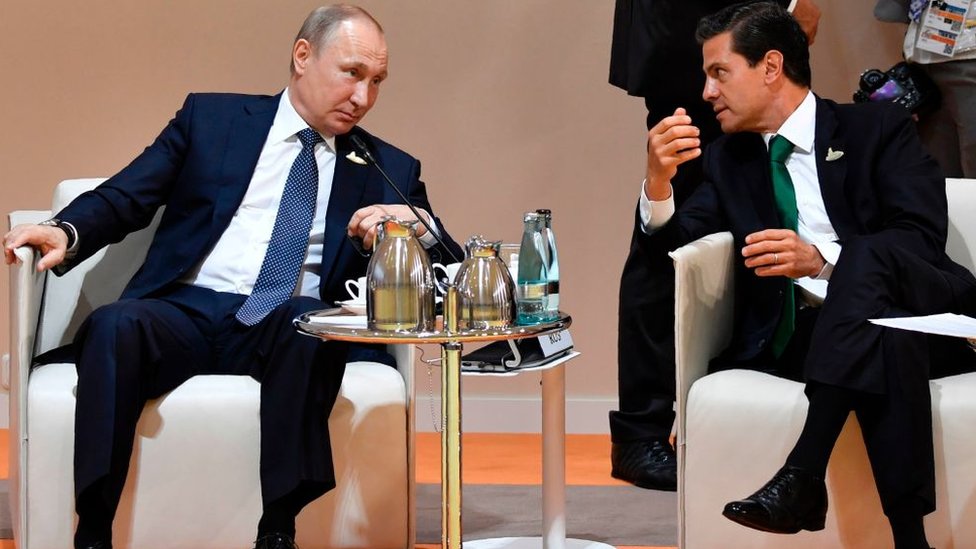 Vladimir Putin y Enrique Peña Nieto.