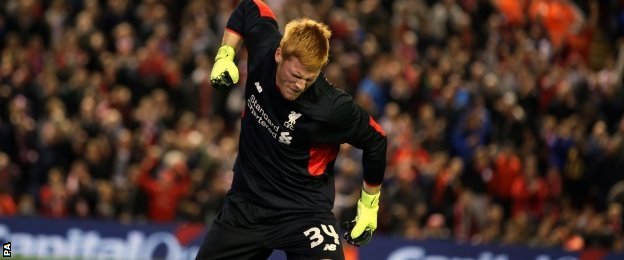 Liverpool goalkeeper Adam Bogdan