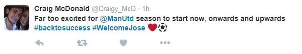 Excited for Jose tweet