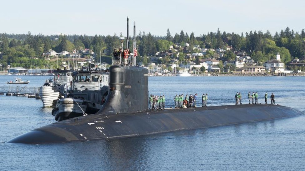 El submarino estadounidense USS Connecticut