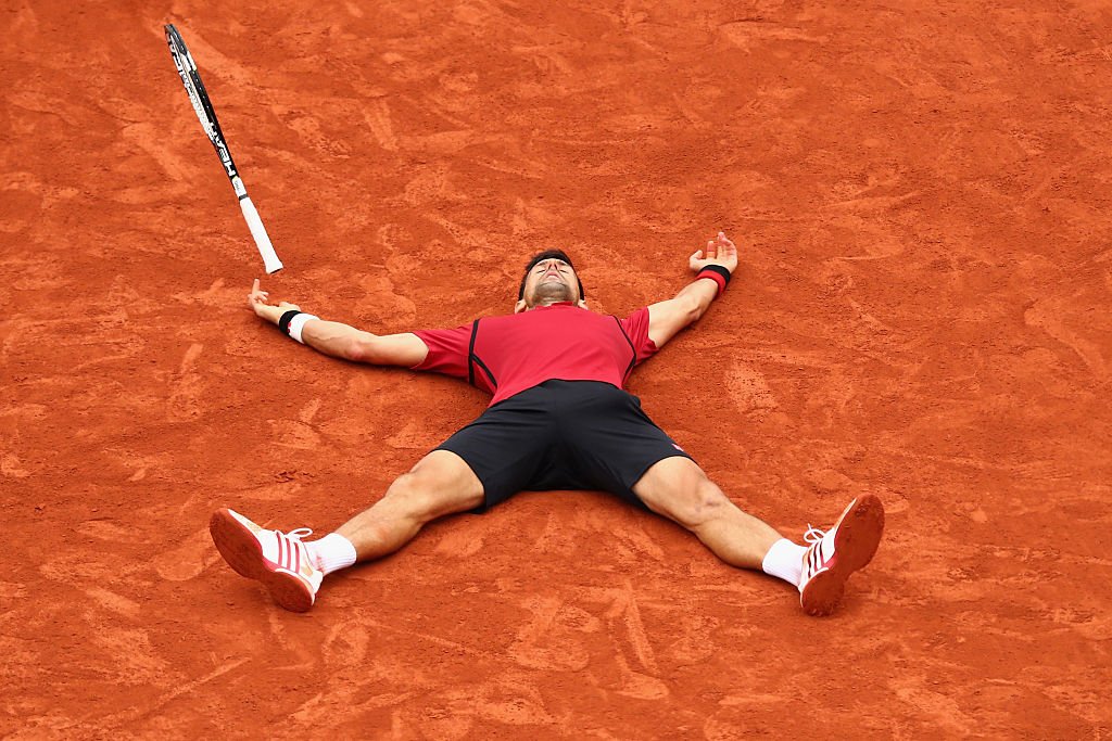 Novak Djokovic en Roland Garros en 2016.
