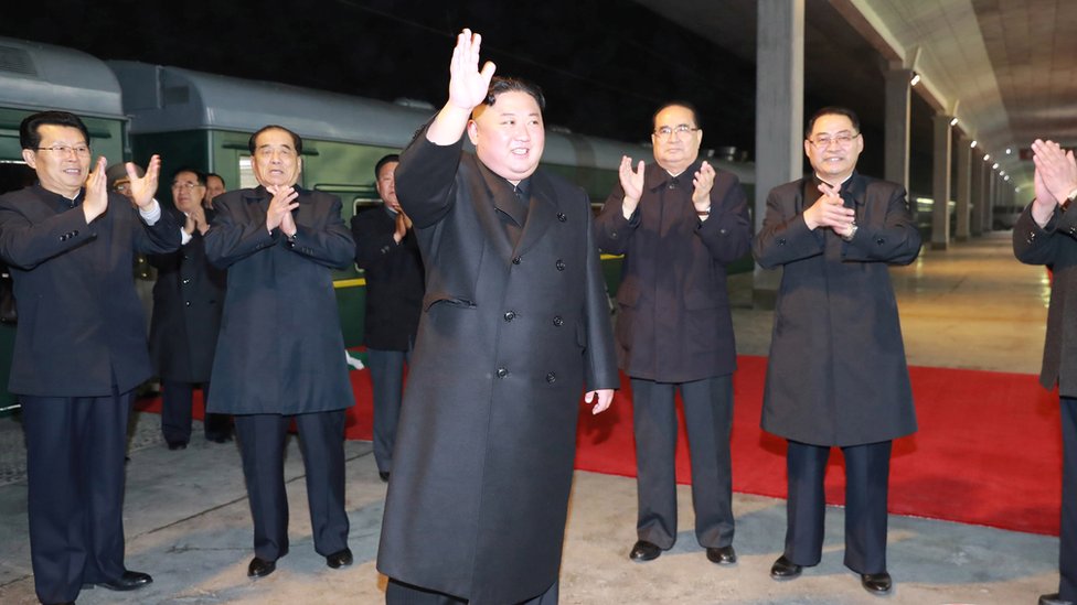 Kuzey Kore basını Kim'in trene binişini bu fotoğrafla duyurdu